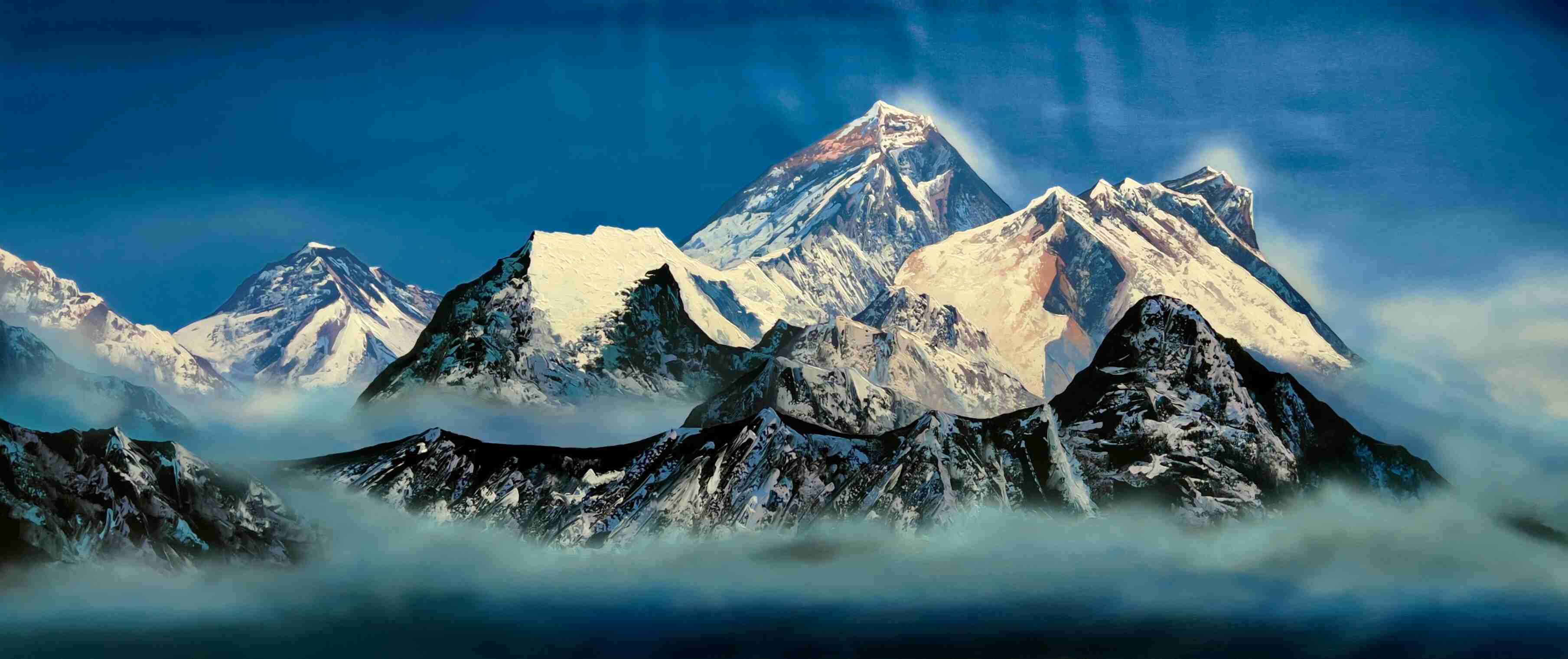 Mt. Everest Painting Gokyo view