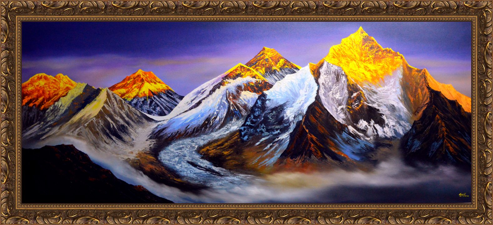Golden Everest night .